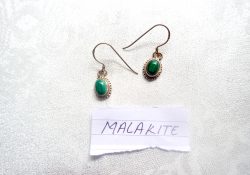 MALAKITE GREEN EAR RINGS- Standard Pashmina & Handicrafts House