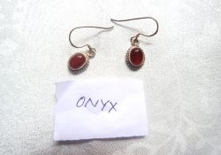 ONYX EAR RINGS- Standard Pashmina & Handicrafts House