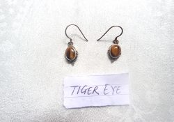TIGER EYE EAR RINGS- Standard Pashmina & Handicrafts House